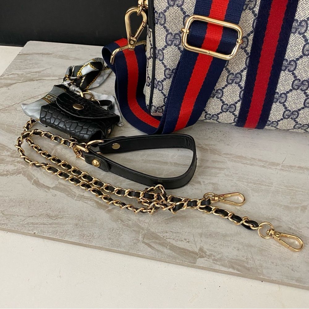 GUCCI GG Pattern Pvc/Leather Clutch-Crossbody-Shoulder Bag 💼 - Picture 17 of 17